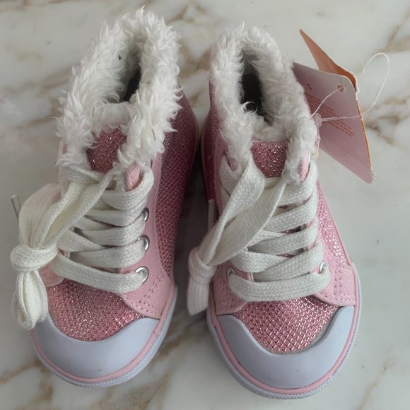 Gymboree Other - Gymboree Enchanted Winter Sparkle Fur Lined Sneakers - Toddler Girl - NWT